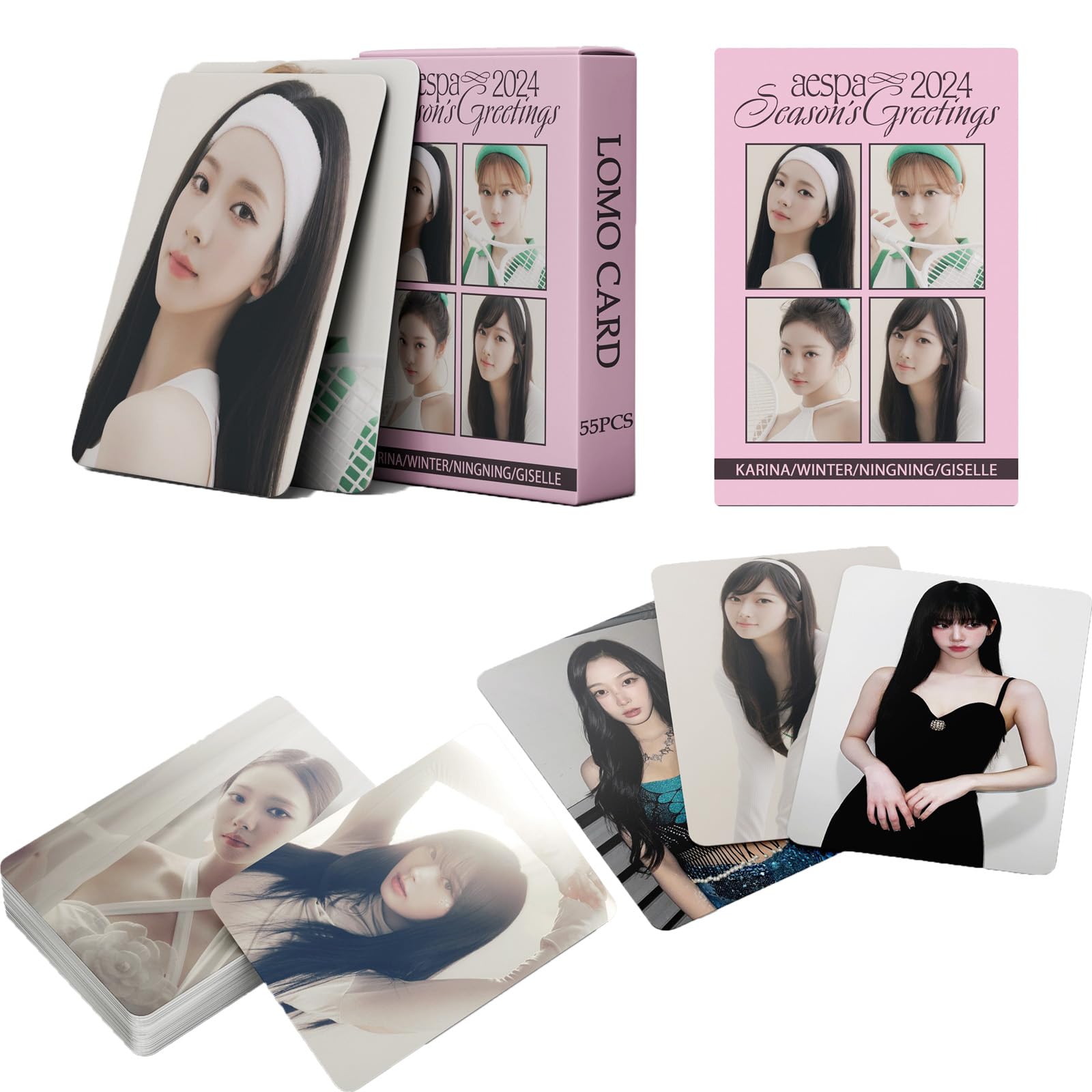 Amazon.com: FOURBOM 55Pcs AESPA Photocard aespa abulm cards AESPA